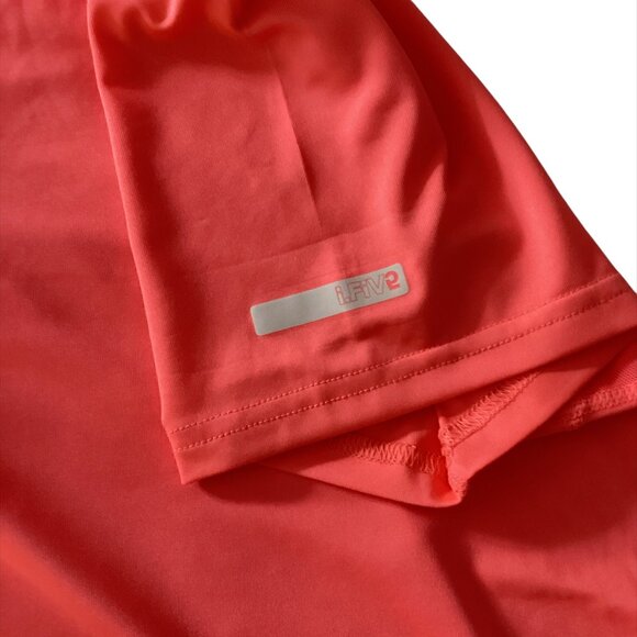 I.FIV5 Gender Neutral Workout Crew Neck Tee LG Electric Orange, Activewear - Picture 5 of 7